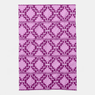 Ikat Aztec Muster - Amethyst Lila und Violet Handtuch