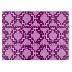 Ikat Aztec Muster - Amethyst Lila und Violet Schneidebrett