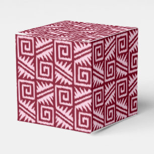 Ikat Aztec Muster - Burgund und Rosa Geschenkschachtel