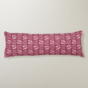 Ikat Aztec-Muster - Burgund und Rosa Seitenschläferkissen