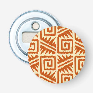 Ikat Aztec Muster - Mandarin und Light Orange Flaschenöffner