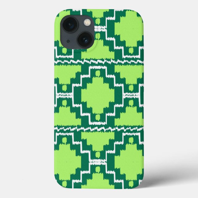Ikat Aztec Muster - Wälder und Zitronen grün Case-Mate iPhone Hülle (Rückseite)