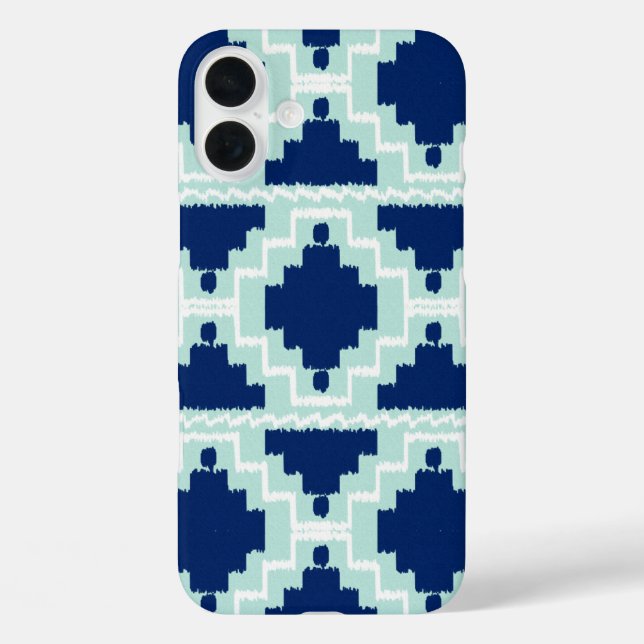Ikat Aztec Pattern - Indizes und hellblau Case-Mate iPhone Hülle (Rückseite)