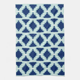 Ikat Aztec Pattern - Indizes und hellblau Handtuch