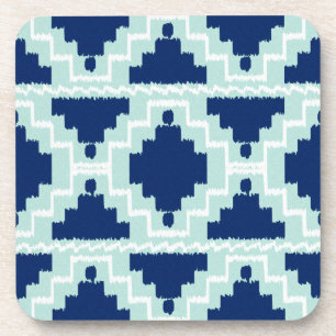 Ikat Aztec Pattern - Indizes und hellblau Untersetzer