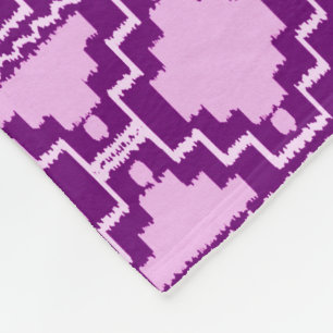 Ikat Aztec Tribal - Amethyst Lila und Violet Fleecedecke