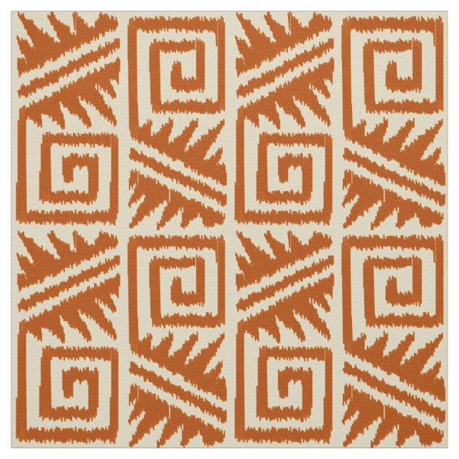 Ikat Azteke - weiche Rost-Orange Stoff (Muster)