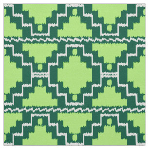 Ikat aztekisches Stammes- - Wald und Limones Grün Stoff