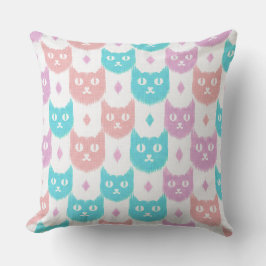 Ikat cat pastel pattern kissen