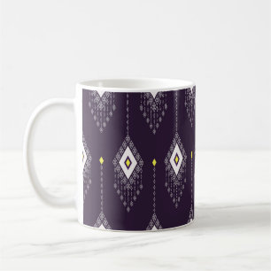Ikat Chandelier Pattern: Vintages Textildesign Kaffeetasse