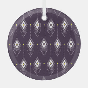 Ikat Chandelier Pattern: Vintages Textildesign Ornament Aus Glas