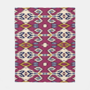Ikat Chevron: Ethnische Eleganz Fleecedecke