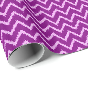 Ikat Chevrons - Amethyst lila und leicht orchid Geschenkpapier