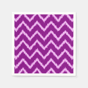 Ikat Chevrons - Amethyst lila und leicht orchid Serviette