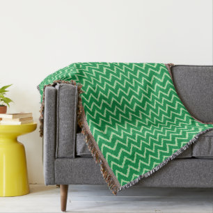 Ikat Chevrons - Kiefer und hellgrün Decke