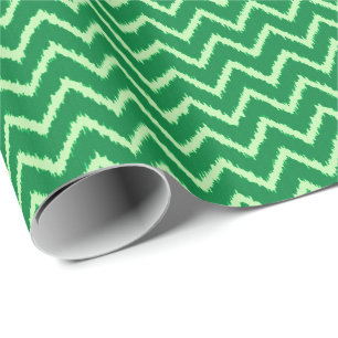 Ikat Chevrons - Kiefer und hellgrün Geschenkpapier