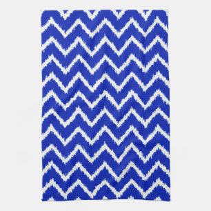 Ikat Chevrons - Kobaltblau und weiß Küchentuch