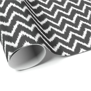 Ikat Chevrons - Schwarzweiß Geschenkpapier