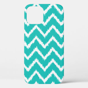 Ikat Chevrons - Türkis und Weiß Case-Mate iPhone Hülle