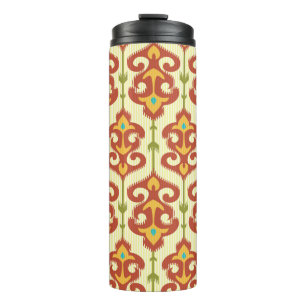 Ikat-Damast-Muster Thermosbecher