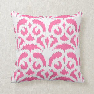 Ikat Damastmuster - Pink Kissen