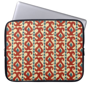 Ikat Elegance: Nahtloses Muster. Laptopschutzhülle