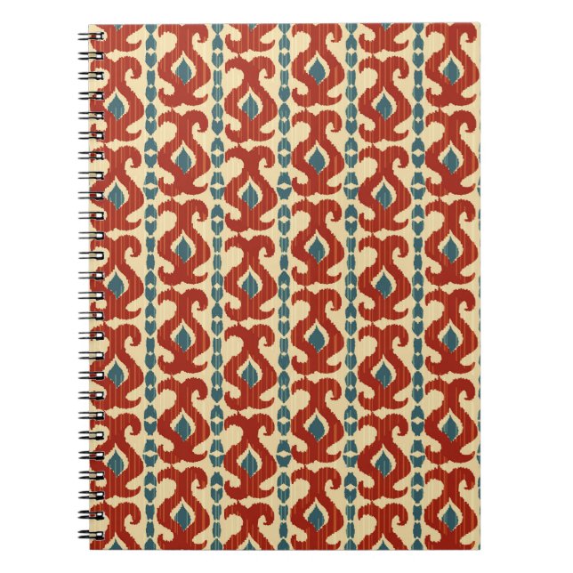 Ikat Elegance: Nahtloses Muster. Notizblock (Vorderseite)