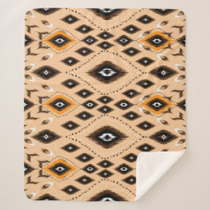 Ikat Ethnic Geometric Folklore Muster Sherpadecke