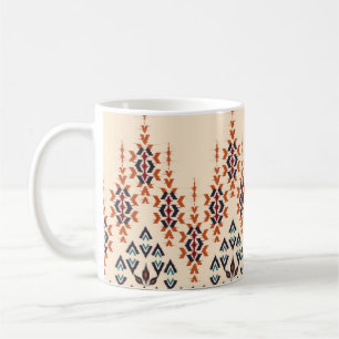 Ikat ethnisches abstraktes schönes Kunstwerk. Ikat Kaffeetasse