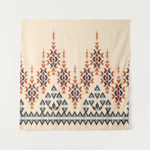 Ikat ethnisches abstraktes schönes Kunstwerk. Ikat Wandteppich