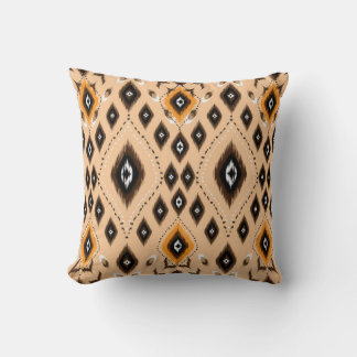Ikat-ethnisches geometrisches Folklore-Muster Kissen