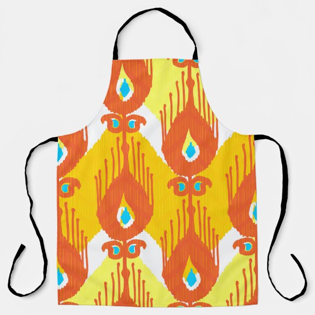 Ikat Fabric Muster: Ethnisch Vintages Design. Schürze (Vorderseite)