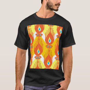 Ikat Fabric Muster: Ethnisch Vintages Design. T-Shirt