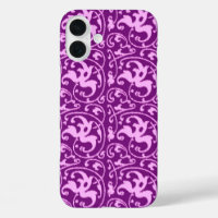 Ikat Floral Damask - Orchid und Lila