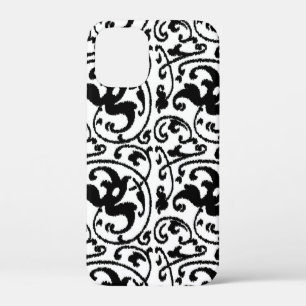 Ikat Floral Damask - Weiß und Schwarz Case-Mate iPhone Hülle
