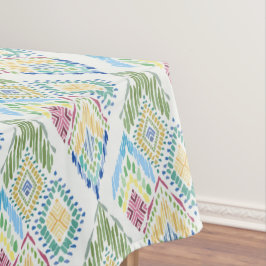 Ikat Floral Nahtloses Muster Tischdecke