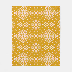 Ikat Folklore-Ornament - ethnische Textur. Fleecedecke