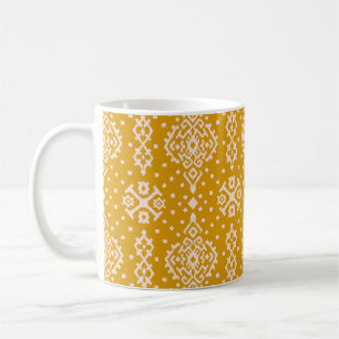 Ikat Folklore-Ornament - ethnische Textur. Kaffeetasse
