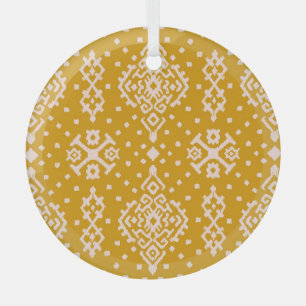 Ikat Folklore-Ornament - ethnische Textur. Ornament Aus Glas
