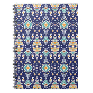 Ikat Geometrisch: Folklore-Oriental-Ornament. Notizblock