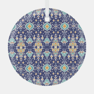 Ikat Geometrisch: Folklore-Orientalornament. Ornament Aus Glas