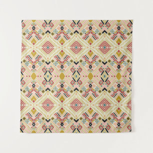 Ikat geometrische Folklore, orientalisches Damastm Wandteppich