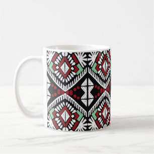 Ikat geometrische Folklore-Ornament. Ethische Stä Kaffeetasse