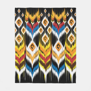 Ikat geometrische Folklore-Ornament. Ethische Stäm Fleecedecke