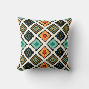 Ikat geometrische, Folklore Stammesstruktur. Kissen