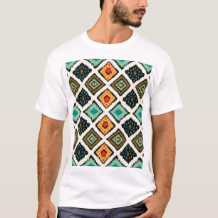 Ikat geometrische, Folklore Stammesstruktur. T-Shirt