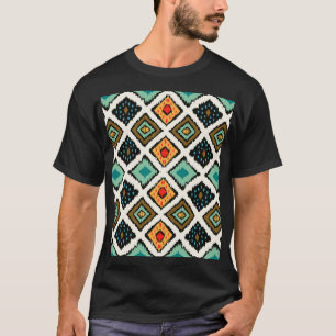 Ikat geometrische, Folklore Stammesstruktur. T-Shirt