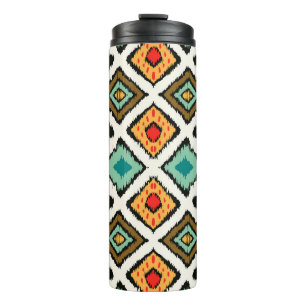 Ikat geometrische, Folklore Stammesstruktur. Thermosbecher