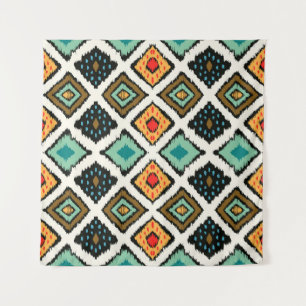 Ikat geometrische, Folklore Stammesstruktur. Wandteppich