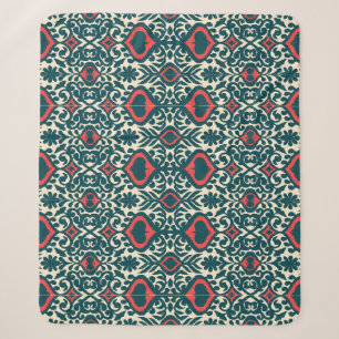 Ikat-Intrige: Orientalischer Vintage-Damaskus Sherpadecke